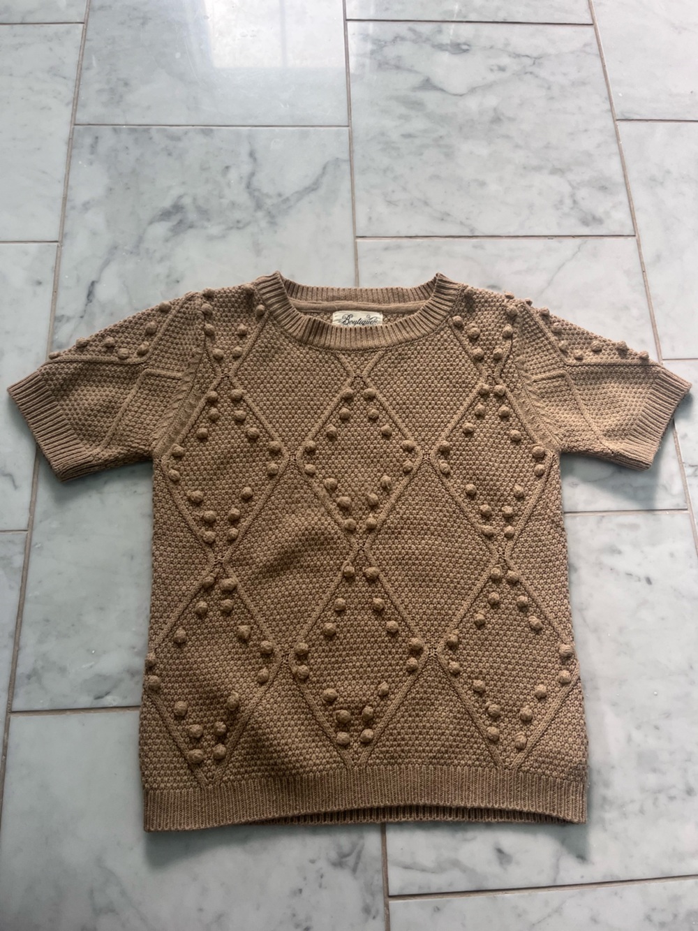 Classic Textured Pom-Pom Sweater - Taupe